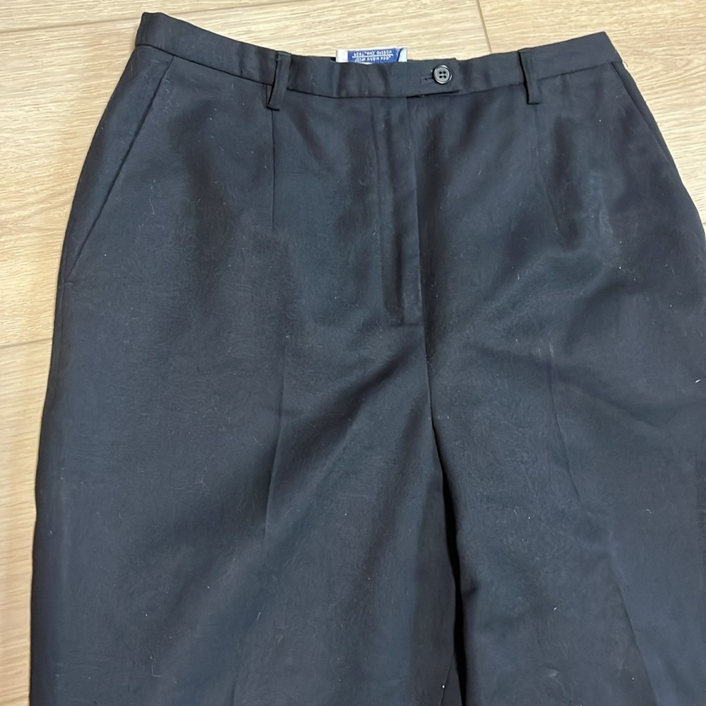 Pendleton 100% Virgin Wool Black Dress Pants Size 12 - Picture 2 of 5
